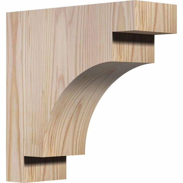Ekena Millwork 3-1/2 in. x 10 in. x 10 in. Douglas Fir Mediterranean Smooth Corbel