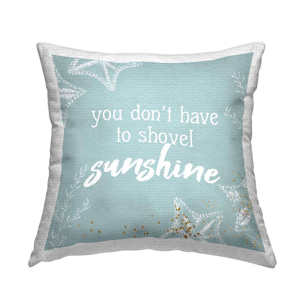 Happiness Winter Snow Phrase Typography Blue Square Outdoor Throw Pillow price history on PriceWatchPro