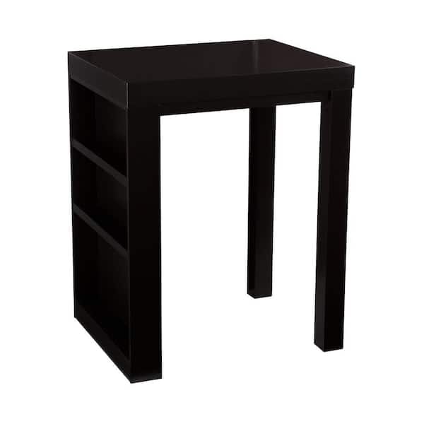 Southern Enterprises Kisner Bistro Table/Desk with Storage in Black