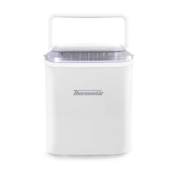 Thermostar Tsicebhnsc26wh 26-Pound Automatic Self-Cleaning Portable Countertop Ice Maker Machine with Handle, White