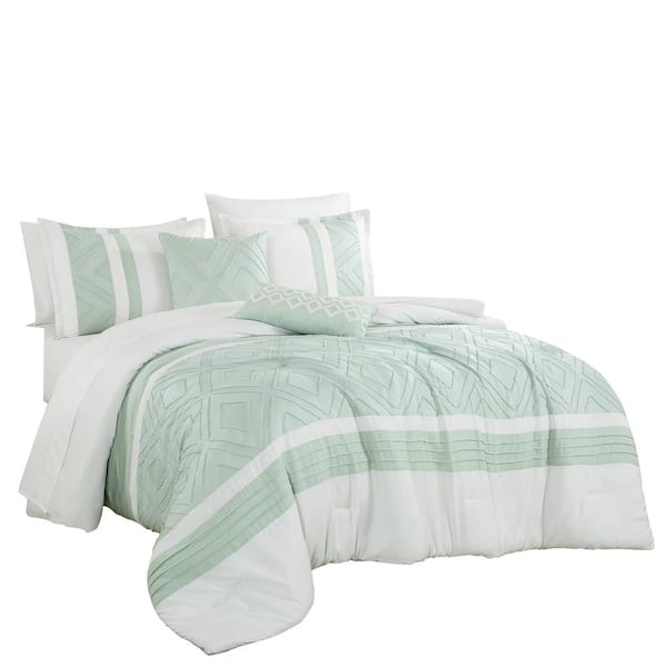 Shatex 9 Piece All Season Bedding Queen size Comforter Set, Ultra Soft Polyester Elegant Bedding Comforters