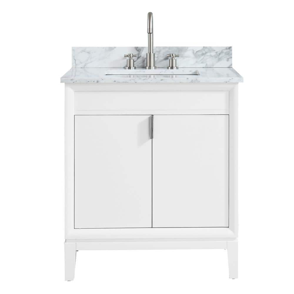 Reviews For Avanity Emma 31 In W X 22 In D X 35 In H Bath Vanity In White With Marble Vanity Top In Carrara White With Basin Emma Vs31 Wt C The Reviews For Avanity Emma 31 In W X 22 In D X 35 In H Bath Vanity In White With Marble Vanity Top In Carrara White With Basin Emma Vs31 Wt C The