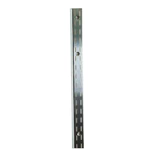 96 in. L Chrome President Line Surface Mount Double Slotted Wall Standard (10-Pack)