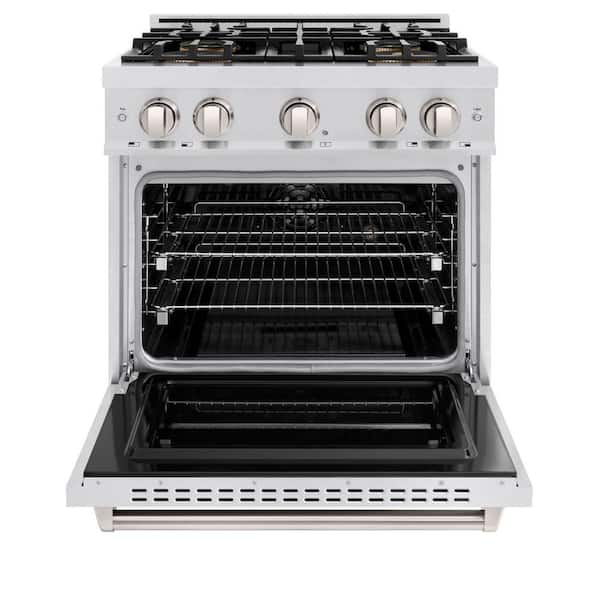 30 in. 4.2 cu. ft. Classic Dual Fuel Range with 4 Burner DuoPro Cooktop and Convection Oven in Satin Stainless Steel