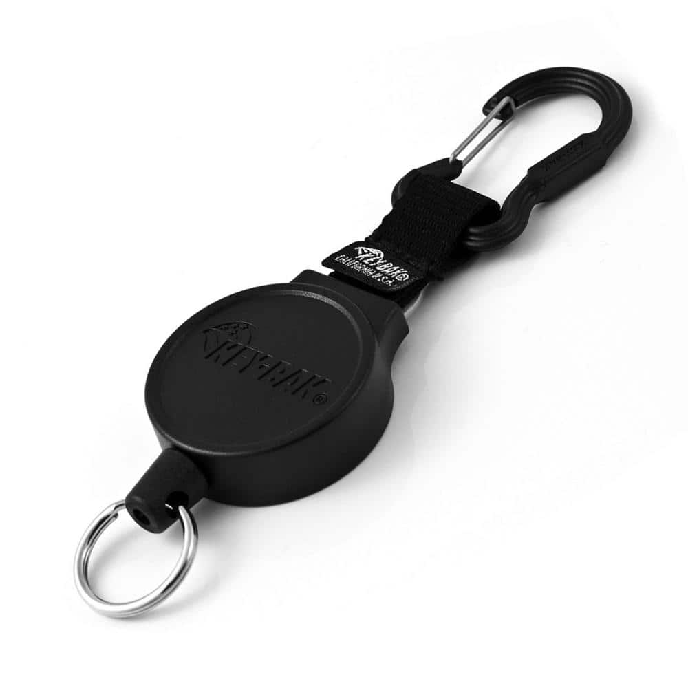 Retractable Keychain Heavy Duty Badge Holder Reel, Heavy Duty Key Holder  Belt Clip with Multitool Carabiner, Retractable Key Chain with 25 Steel  Wire Cord and Key Ring, Black Keychains Holder : 