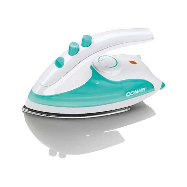EnzZone Travel Iron with Dual Voltage - 100V/240V Lightweight Dry Portable  Iron for Clothes, Non-Stick Teflon Soleplate, 3 Heat Settings 345, Mini Craft  Iron, Spray Bottle & Drawstring Bag 
