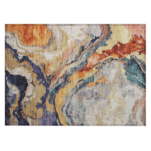 Chantille Machine Washable Indoor/Outdoor Abstract ACN1908 Linen 2 ft. x 3 ft. Accent Rug
