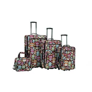 Jungle Expandable 4-Piece Softside Luggage Set, Owl