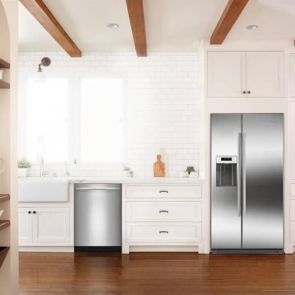 Reviews For Bosch 300 Series 36 In 20 2 Cu Ft Side By Side Refrigerator In Stainless Steel Counter Depth B20cs30sns The Home Depot
