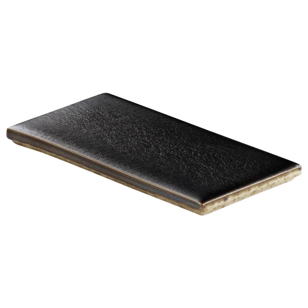 Gunmetal Matte Ceramic Subway Wall Tile