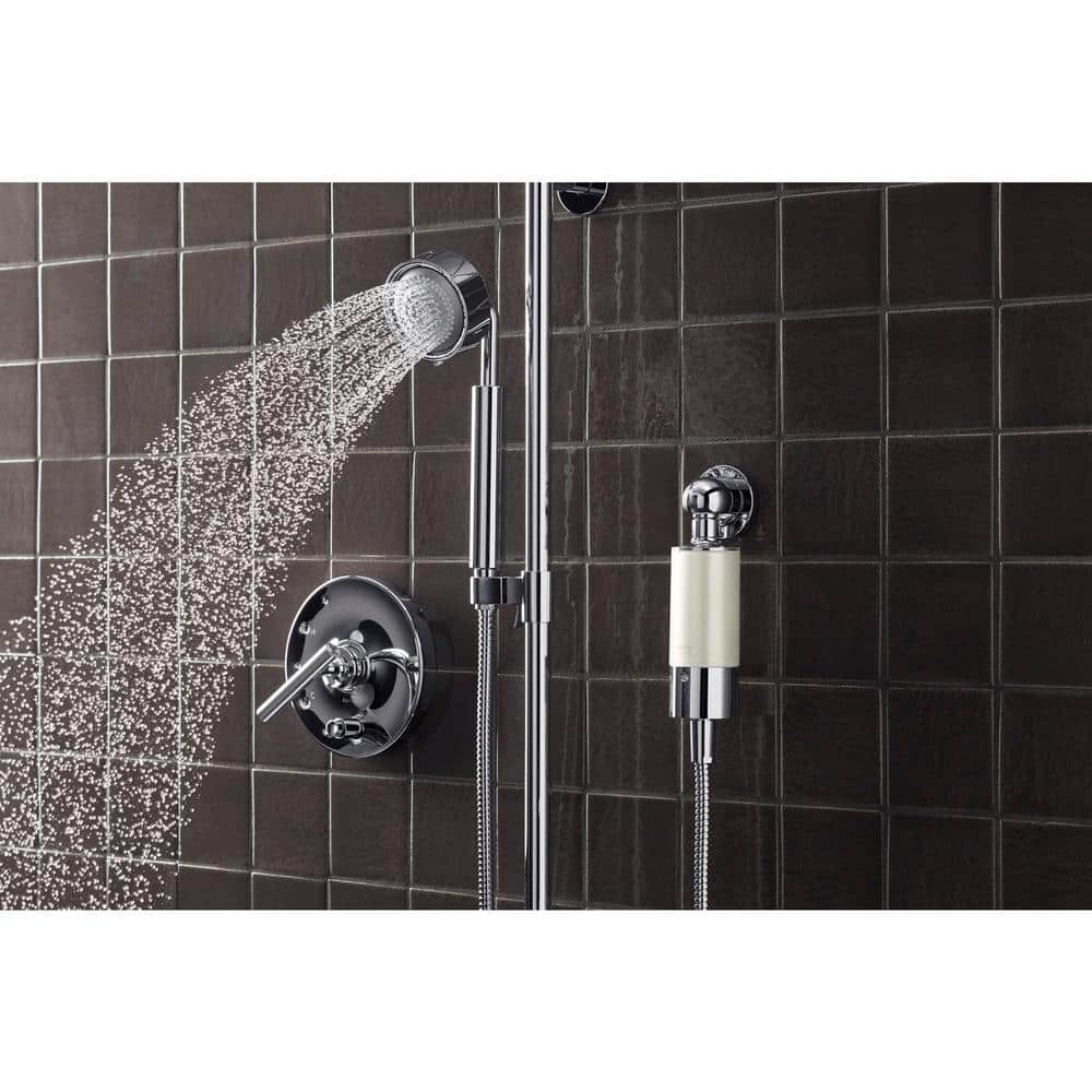 Polished Chrome and Acrylic Shower Filter System