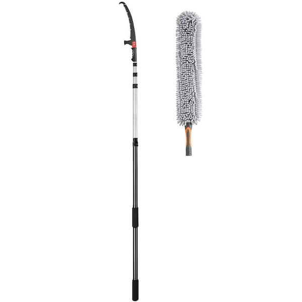 23 in. Steel Blade Extendable 4.9-20 ft Aluminum Pole Tree Pruner Manual Saw for High Branches and Shrubs Trimming