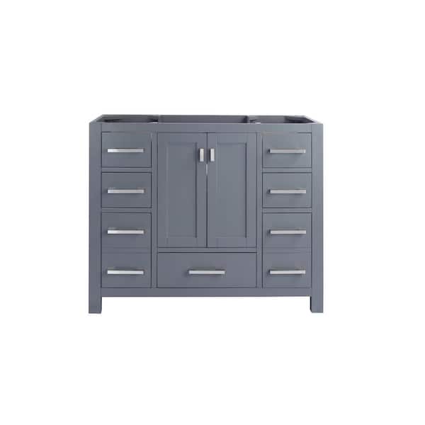 Laviva Wilson 41.1 in. W x 21.6 in. D x 33.2 in. H Bath Vanity Cabinet without Top in Grey