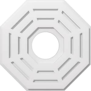 1 in. P X 8 in. C X 20 in. OD X 6 in. ID Westin Architectural Grade PVC Contemporary Ceiling Medallion