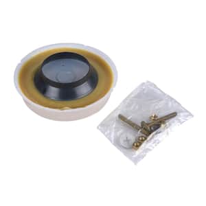 Johni-Ring 3 in. - 4 in. Standard Toilet Wax Ring with Plastic Horn and Brass Toilet Bolts