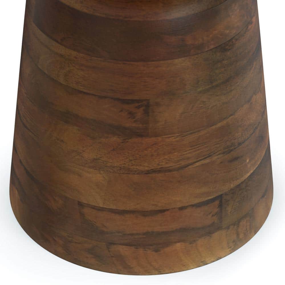 Robbie Walnut Brown Solid Mango Wood Accent Table