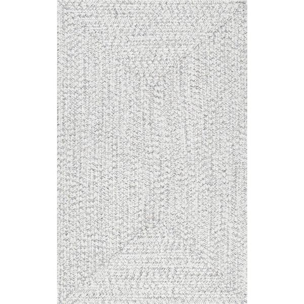 nuLOOM Lefebvre Casual Braided Ivory 10 ft. x 14 ft. Indoor/Outdoor Patio Area Rug