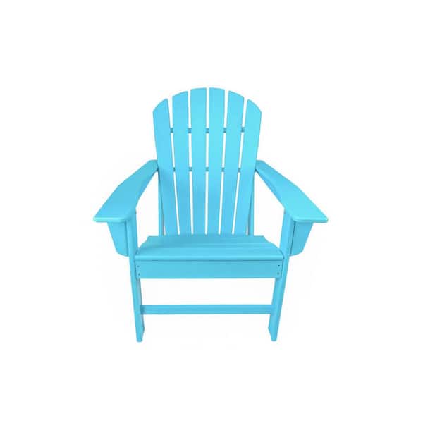 cenadinz Blue HDPE Resin Wood Adirondack Chair
