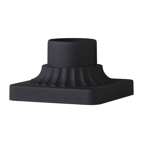 3 in. Textured Black Outdoor Die-Cast Aluminum Pier Mount Base