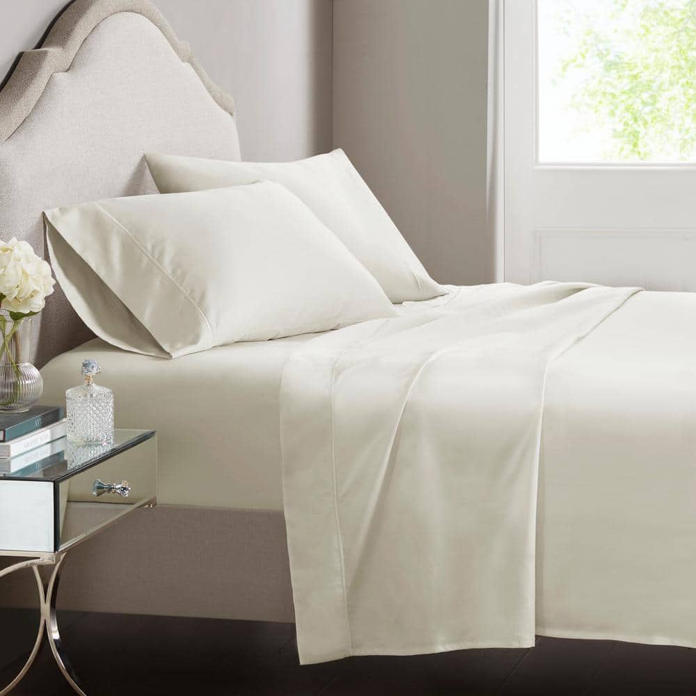 UPC 022164217506 product image for Luxury Egyptian 4-Piece Ivory Cotton Queen 500TC Sheet Set | upcitemdb.com