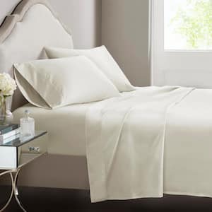 Luxury Egyptian 4-Piece Ivory Cotton King 500TC Sheet Set