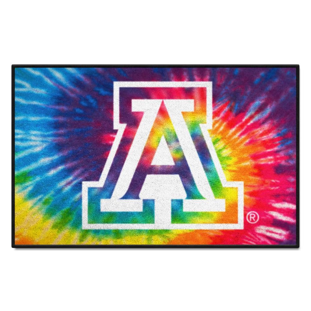 FANMATS Arizona Wildcats Tie Dye 19 In. X 30 In. Starter Mat Accent Rug ...