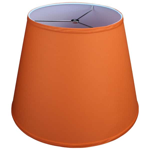 FenchelShades.com 11 in. Top Diameter x 17 in. Bottom Diameter x 13 in. Slant Linen Carrot Empire Lamp Shade
