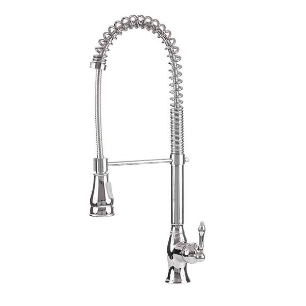 EZ-FLO Kitchen Series Single-Handle Spring-Style Pull-Down Sprayer Kitchen Faucet in Chrome