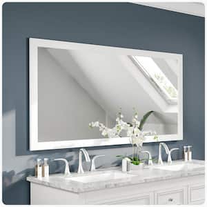 New York 60 in. W x 30 in. H Framed Rectangular Bathroom Vanity Mirror in White
