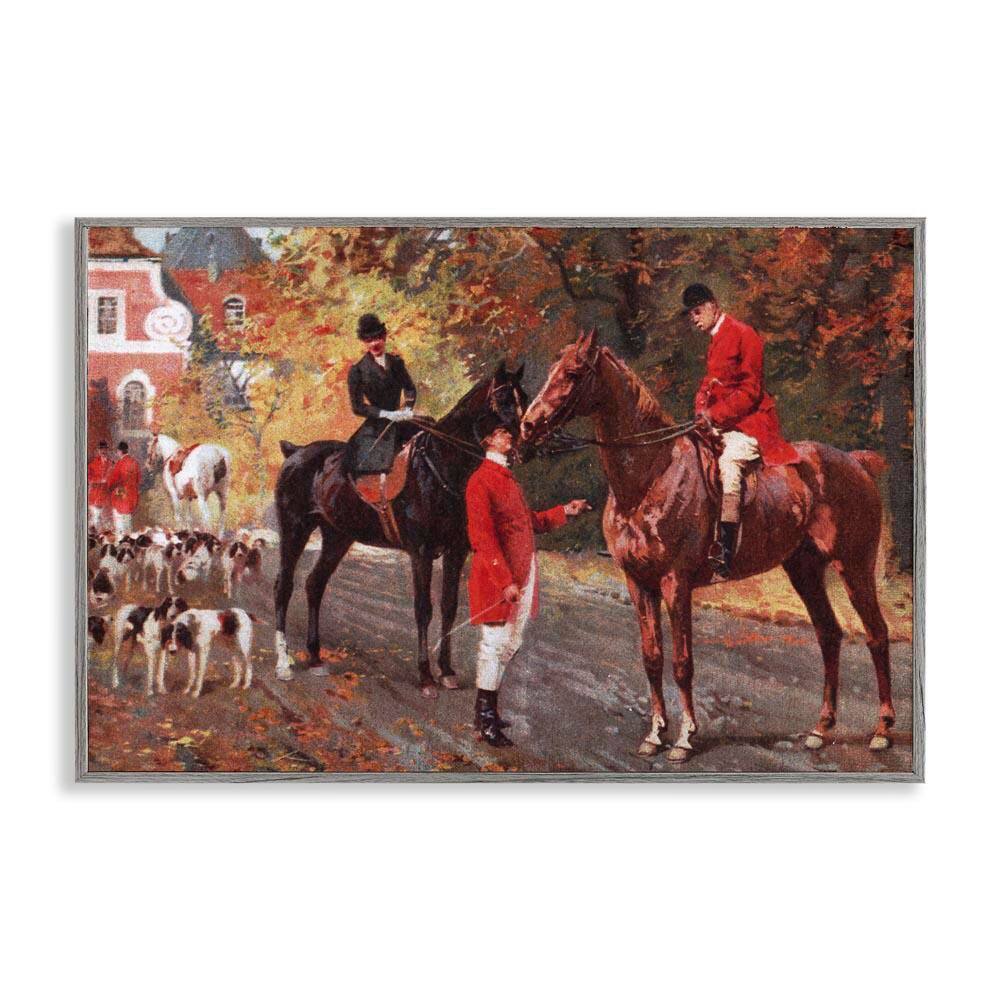 Vintage Horses & Jockeys by Tina Higgins Designs, Inc. Gray Framed People Giclee Art Print 12 in. x 18 in. price history on PriceWatchPro