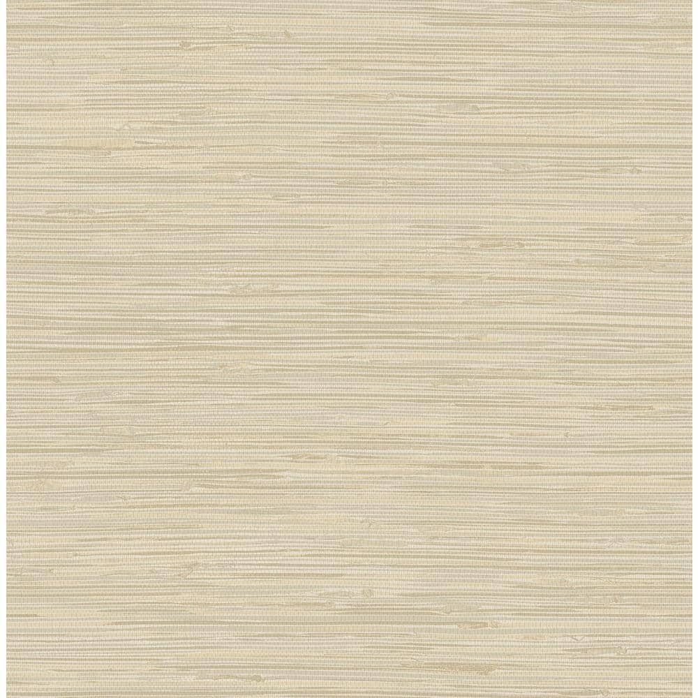 Cream Grasscloth Self-Adhesive Removable Wallpaper Roll
