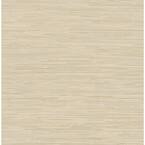 NuWallpaper Tibetan Grasscloth Neutral Vinyl Peel & Stick