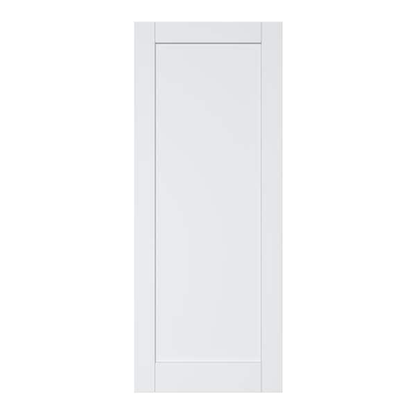 ARK DESIGN 36 in x 80 in. White 1-Panel Blank Solid Core Primed MDF Wood Interior Door Slab