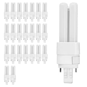 13-Watt Equivalent PL Quad Tube CFLNI Bi-Pin Plugin GX23-2 Base CFL Replacement LED Light Bulb Cool White 4100K(24-Pack)