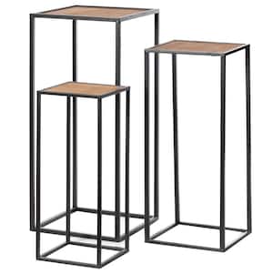 Modern Nesting Display Tables Square Accent Side End Table (Set of 3)