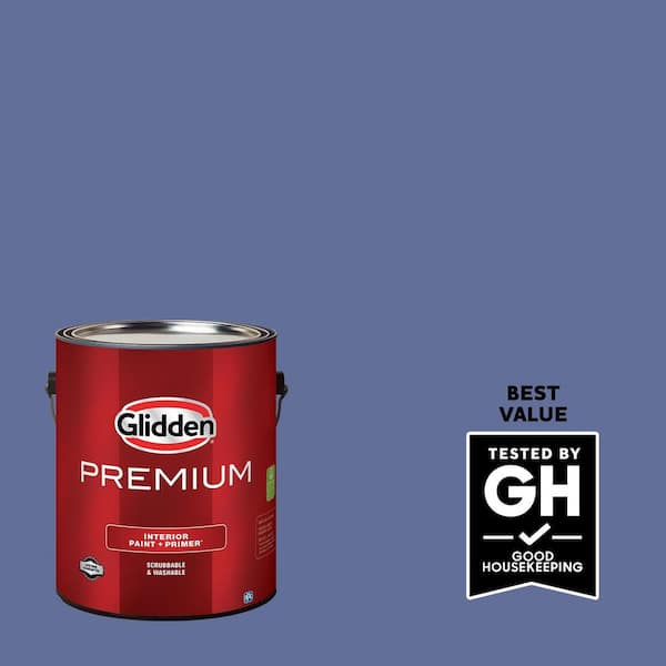 Glidden Premium 1 gal. PPG1167-6 Blueberry Patch Semi-Gloss Interior Latex Paint