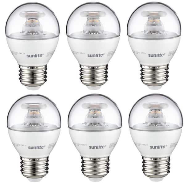 Sunlite 60-Watt Equivalent Clear Warm White G16 Dimmable LED Light Bulb (6-Pack)