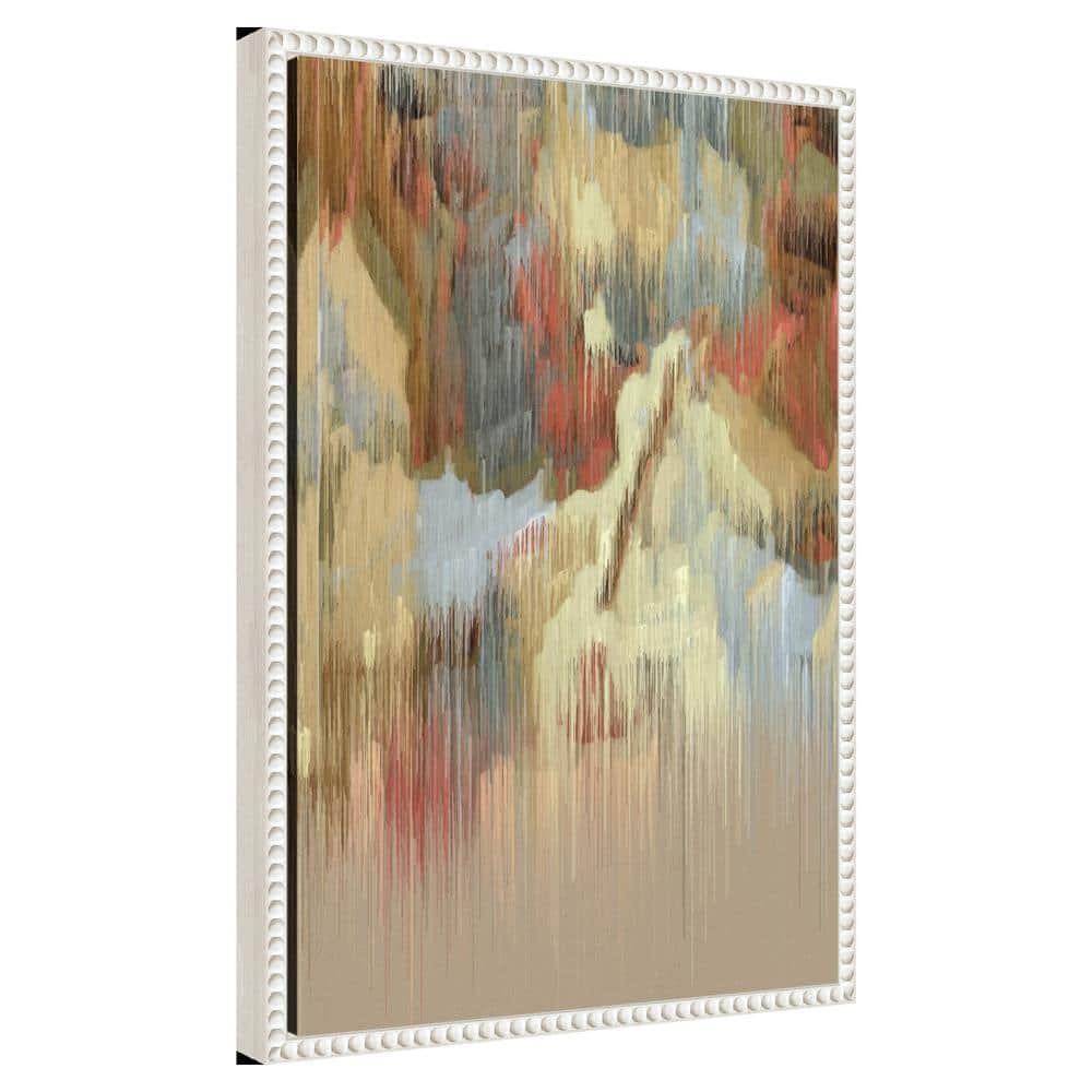 Beaded Framed Abstract Impressionist Canvas Wall Art, 16 x 23