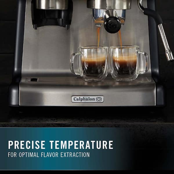 Calphalon Temp IQ Espresso Machine with Grinder and Steam Wand Stainless  2096351 The Home Depot