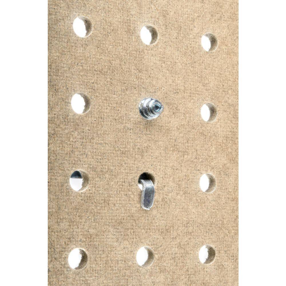 24 in. H x 42 in. W Pegboard 1-Pack White High-Density Fiberboard Kit with 36 Hooks - 1