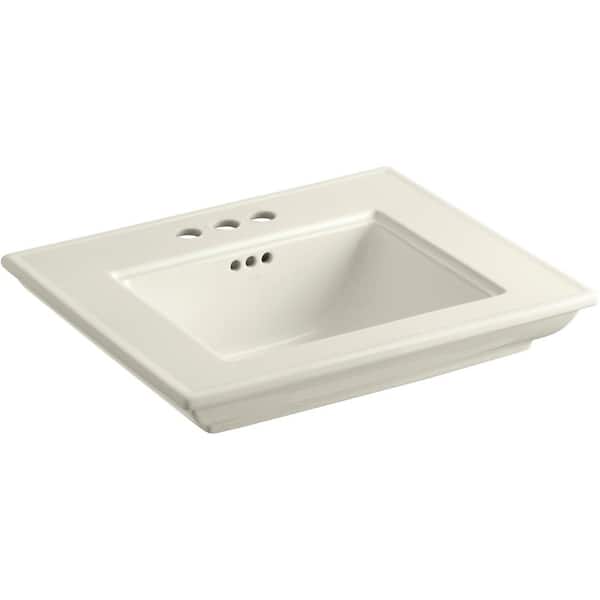 KOHLER Memoirs Stately 24.5 in. x 4 in. Centerset Console Sink Basin in Biscuit