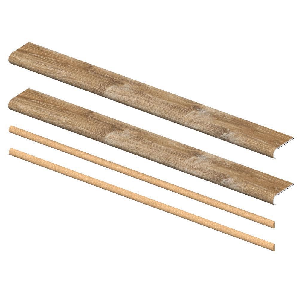 Woodacres Oak 7mm x 46in x 5in Exact Match Round Nose Open Stair Return/Landing Kit (2-Pack) price history on PriceWatchPro