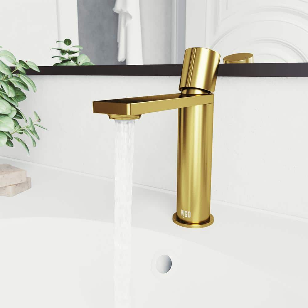 Elegant Single-Handle Matte Gold Bathroom Faucet