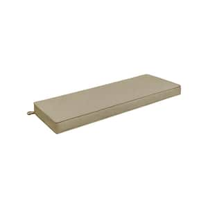 48 in. x 17 in. 1-Piece Universal Outdoor Bench Cushion in Beige (1-Pack)