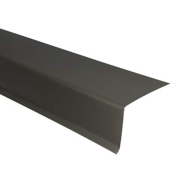 Gibraltar Building Products 0.019 in. x 2-1/2 in. x 10 ft. Aluminum Gutter Apron Flashing Trim in Matte Black