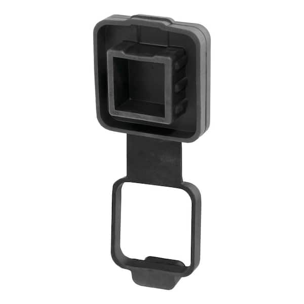 CURT 2" Rubber Hitch Tube Cover with 4-Way Flat Holder (Packaged)