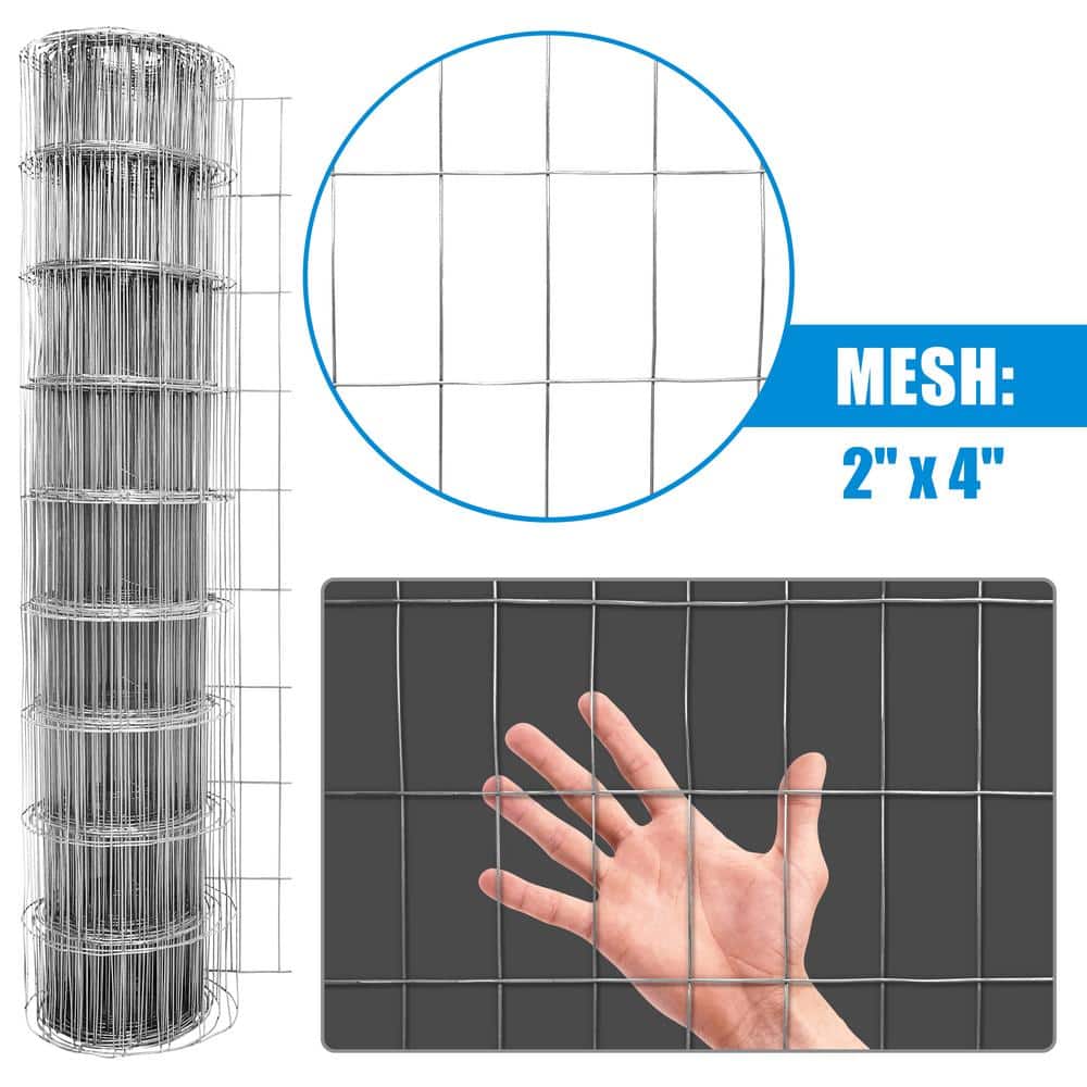 6 ft x 100 ft Galvanized Welded Metal Wire Fence Roll