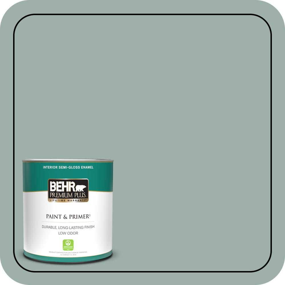 1 qt. #490F-4 Gray Morning Semi-Gloss Enamel Low Odor Interior Paint & Primer price history on PriceWatchPro