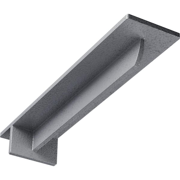 Ekena Millwork 3 in. x 2 in. x 14 in. Steel Hammered Light Blue Heaton Bracket