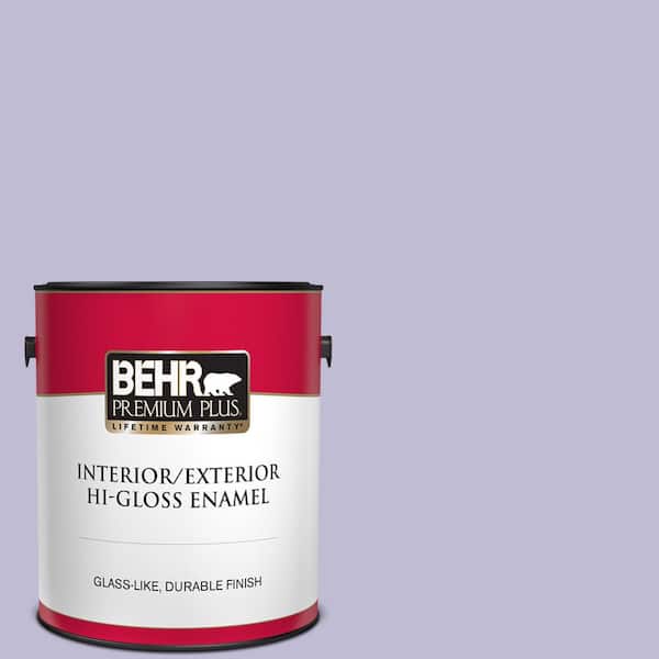 BEHR PREMIUM PLUS 1 gal. #640C-3 Twilight Pearl Hi-Gloss Enamel Interior/Exterior Paint
